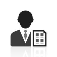 Businessman icon on a white background - PrimeSeries