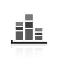 Bar Graph icon on a white background - PrimeSeries