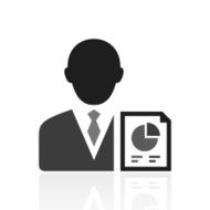 Businessman icon on a white background - PrimeSeries N3