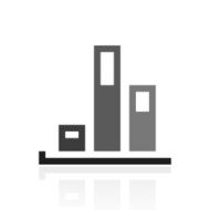 Bar Graph icon on a white background - PrimeSeries N6