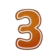 3d lovely gingerbread cookie number 3