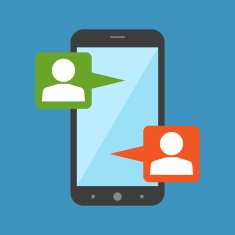 Mobile chat modern social interaction concept Flat design