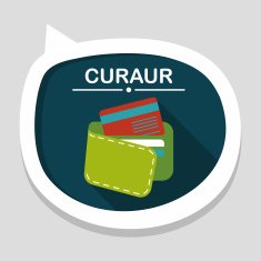 shopping wallet flat icon with long shadow eps10