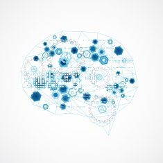 Abstract digital brain technology concept