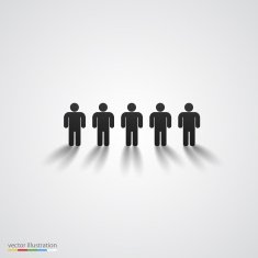 Black people silhouette row Team concept