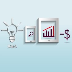 plan strategies ideas and success in business vector background lamp