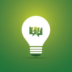 Green Eco Energy Concept Icon - Talk About Sustainability