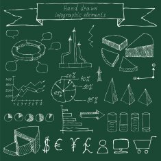 Hand drawn infographic elements Sketching
