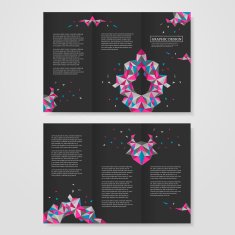 geometric colorful triangles design for tri-fold