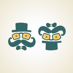 businessman and baby logo