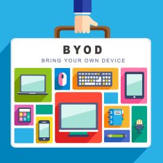 flat design for bring your own device concept
