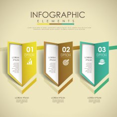 colorful arrow options design infographic elements
