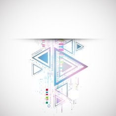 Abstract technology triangle background