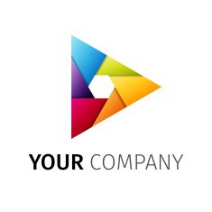 abstract vector logo play
