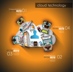 Infographic teamwork and brainsotrming with Flat style N2