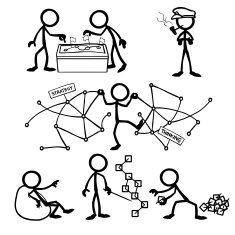 Stick Figure People Strategic Thinking