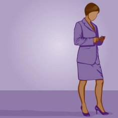 Business Woman-PDA (vector)