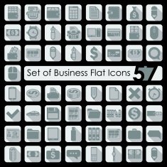 Set of business flat icons N4