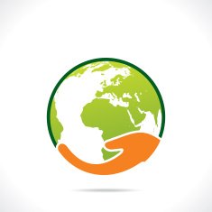save earth or go green symbol concept