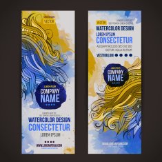 Vector template paint abstract banners