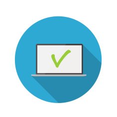 Flat Design Concept Laptop Icon Vector Illustration With Long Sh