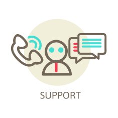 Headset Contact Live Help Support icon Vector