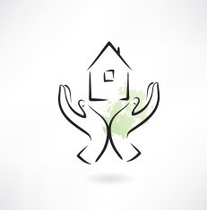 hand home icon