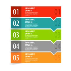 Infographics options banner steps set N2