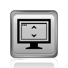 Computer Monitor icon on a square button - SteelSeries N18