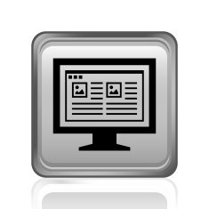 Computer Monitor icon on a square button - SteelSeries N23