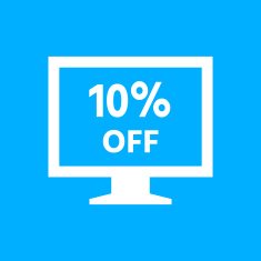 Computer Monitor icon on a blue background - SmoothSeries N31