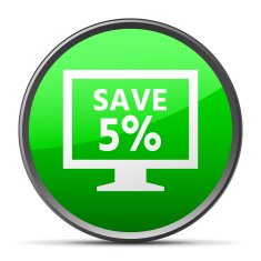 Computer Monitor icon on a round button - SlenderSeries N39
