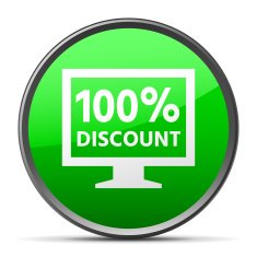 Computer Monitor icon on a round button - SlenderSeries N40