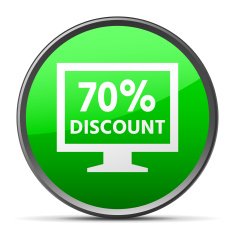 Computer Monitor icon on a round button - SlenderSeries N43