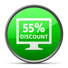 Computer Monitor icon on a round button - SlenderSeries N45