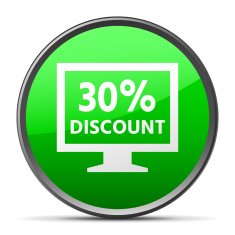 Computer Monitor icon on a round button - SlenderSeries N46