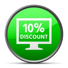 Computer Monitor icon on a round button - SlenderSeries N49