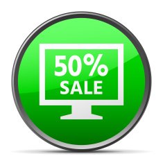 Computer Monitor icon on a round button - SlenderSeries N54