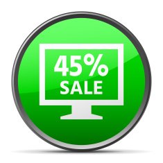Computer Monitor icon on a round button - SlenderSeries N55