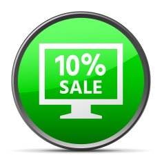 Computer Monitor icon on a round button - SlenderSeries N60