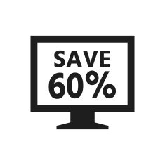 Computer Monitor icon on a white background - SingleSeries N9