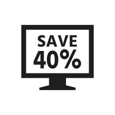 Computer Monitor icon on a white background - SingleSeries N13