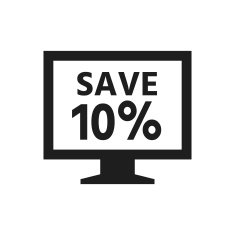 Computer Monitor icon on a white background - SingleSeries N19