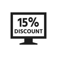 Computer Monitor icon on a white background - SingleSeries N38