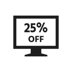 Computer Monitor icon on a white background - SingleSeries N48