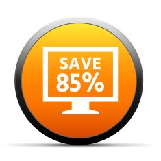 Computer Monitor icon on a round button - SimpleSeries N4