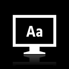 Computer Monitor icon on a black background - WhiteSeries N11