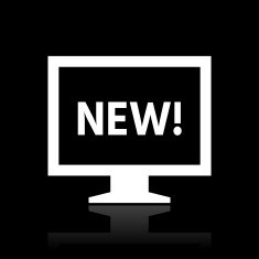 Computer Monitor icon on a black background - WhiteSeries N15