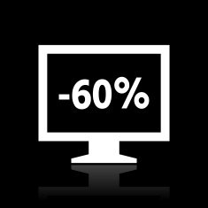 Computer Monitor icon on a black background - WhiteSeries N50