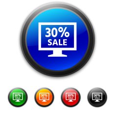 Computer Monitor icon on round buttons - ShinedSeries N11